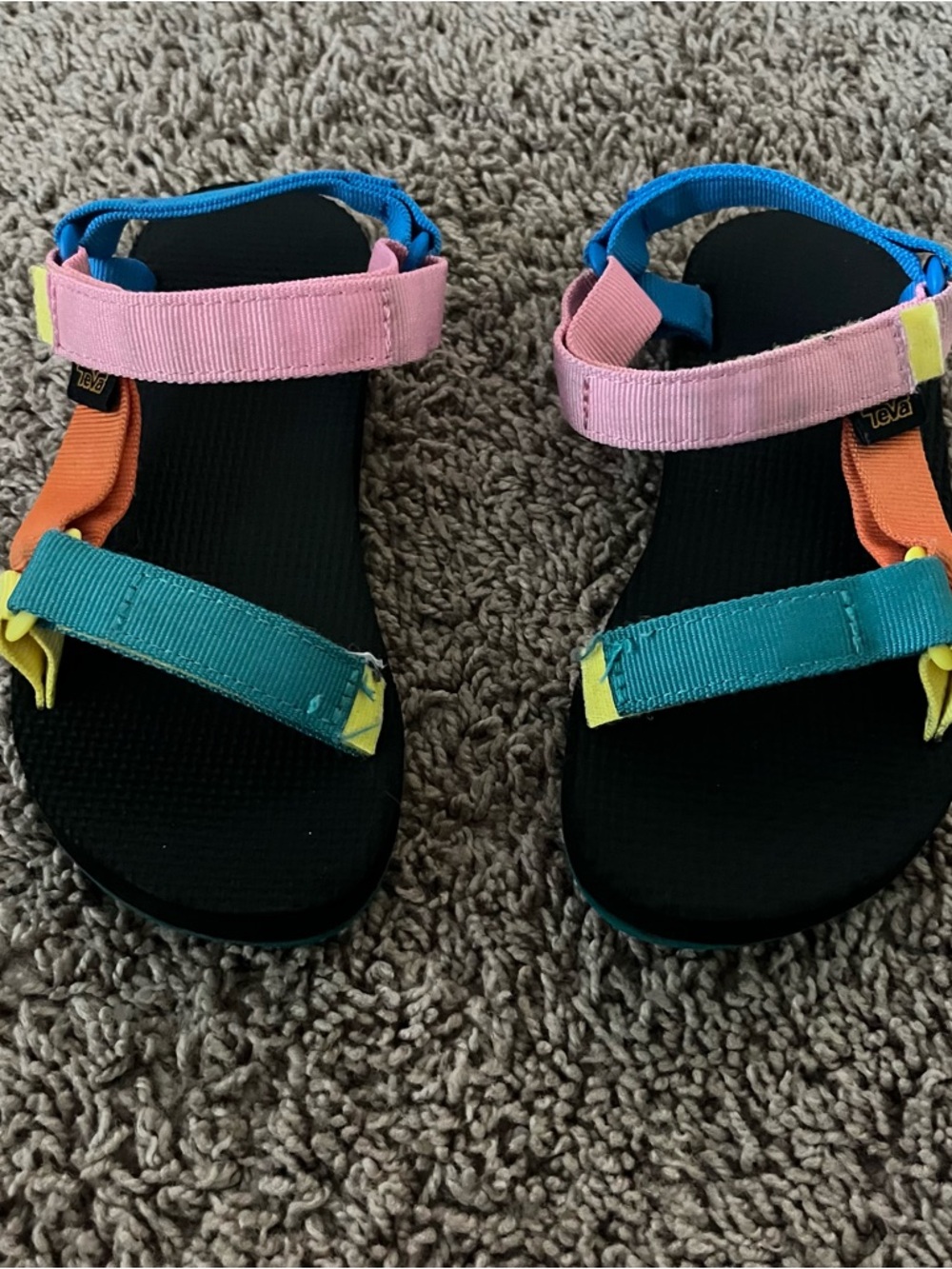 Teva Kids Multicolor Sport Sandals - Pink, Teal & Orange Accents